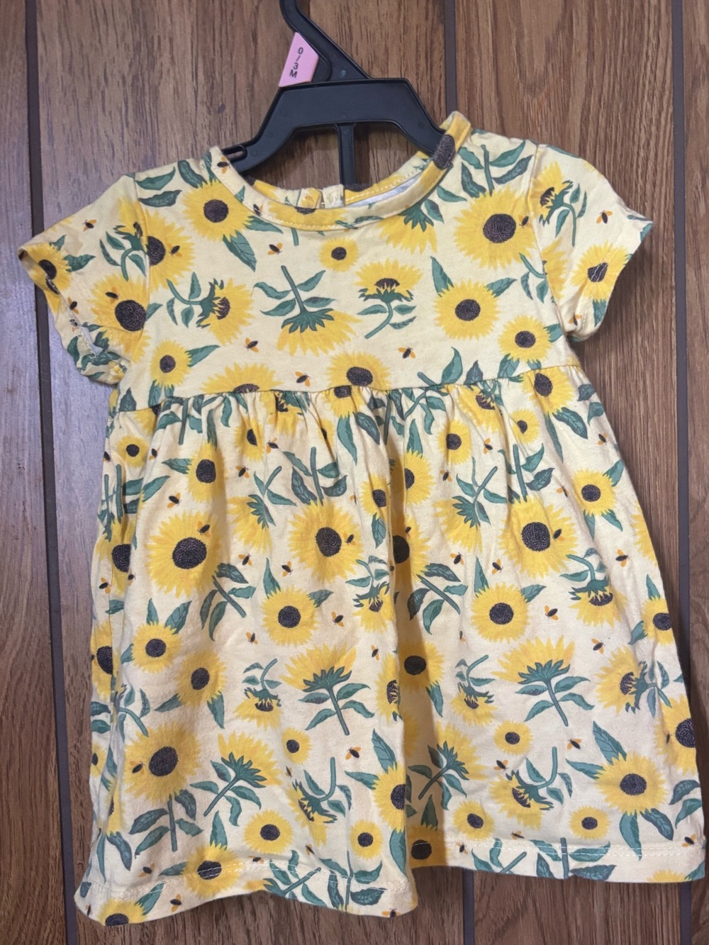 🌻 Baby Girl Sunflower Dress | Size 6–9 Months 🌻
